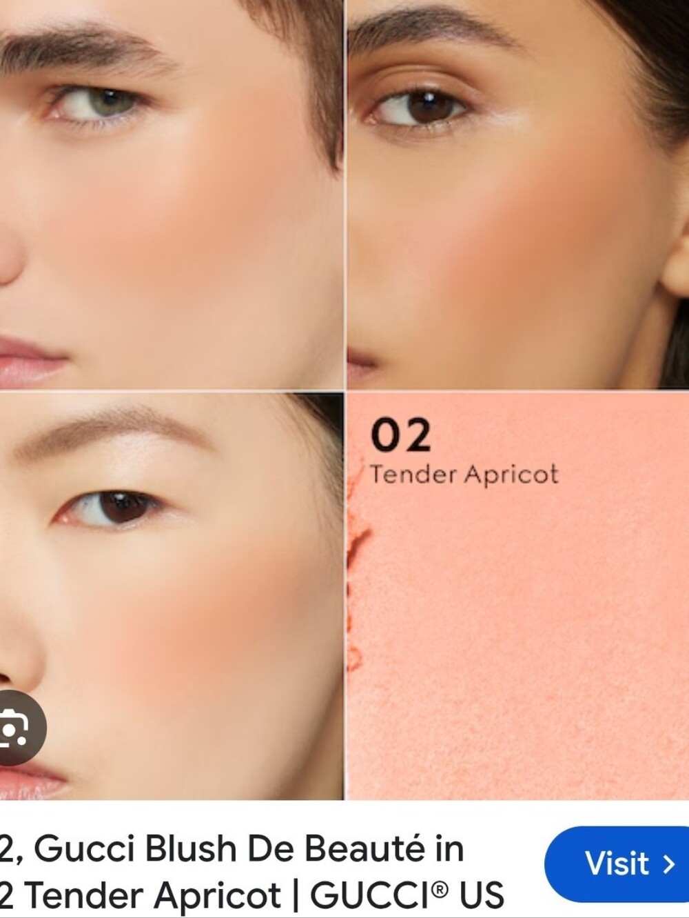 Gucci Blush De Beauté Cheeks & Eyes Powder in 02 Tender Apricot